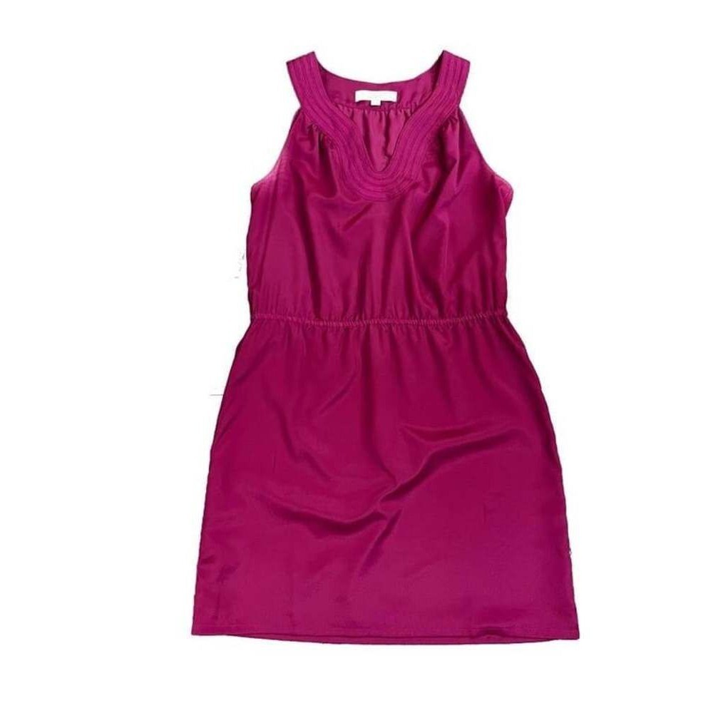 LOFT Crinkle Flounce Mini Halter Dress